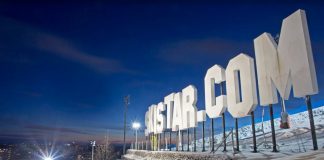 Skistar skylt i Hammarbybacken