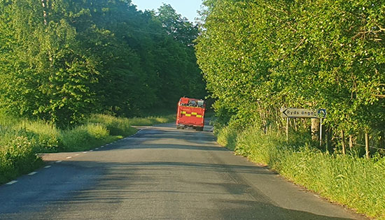 Brandkår vid Ryds ängar i Skövde