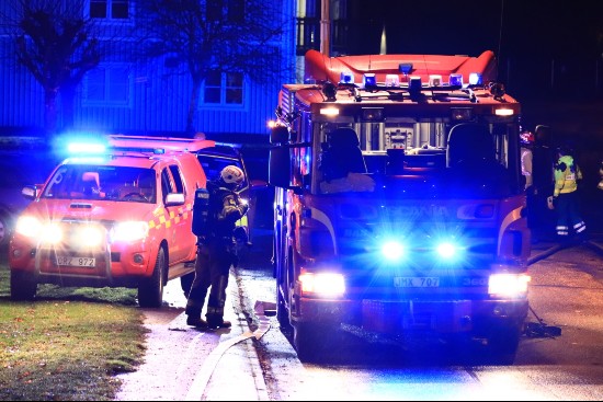 Brand i lägenhet i Floby