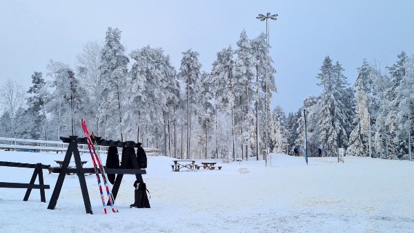 Skidor vid Billingens fritidsområde i Skövde