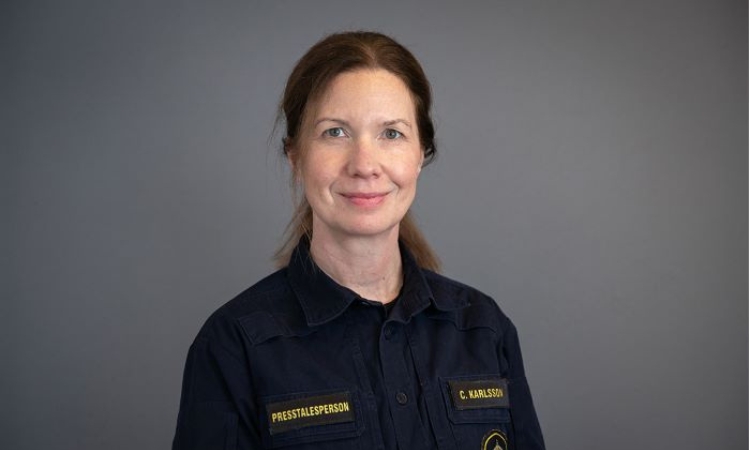 Caroline Karlsson, presstalesperson