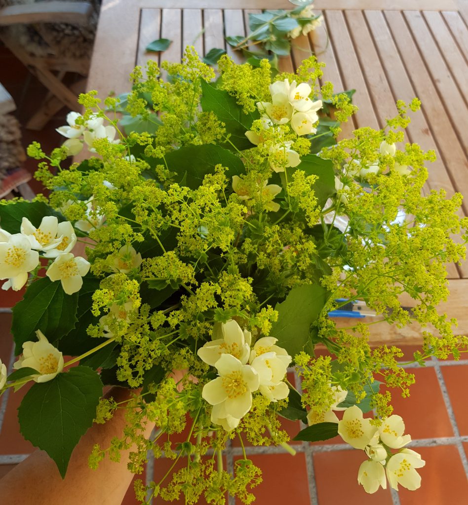 Bukett med sommerblomster