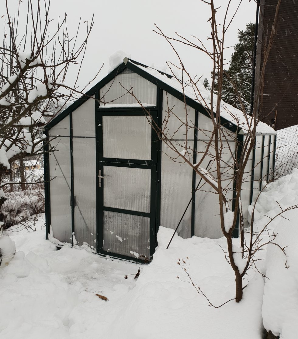 drivhus under snøen