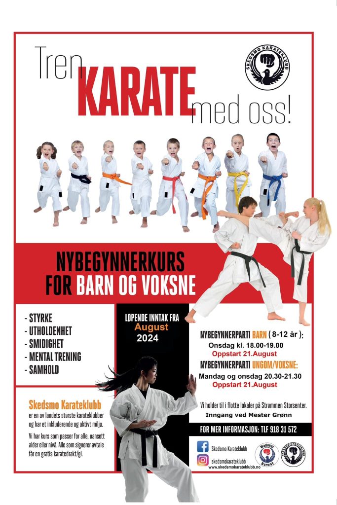 Karate nybegynner kurs 2024 Skedsmo karateklubb