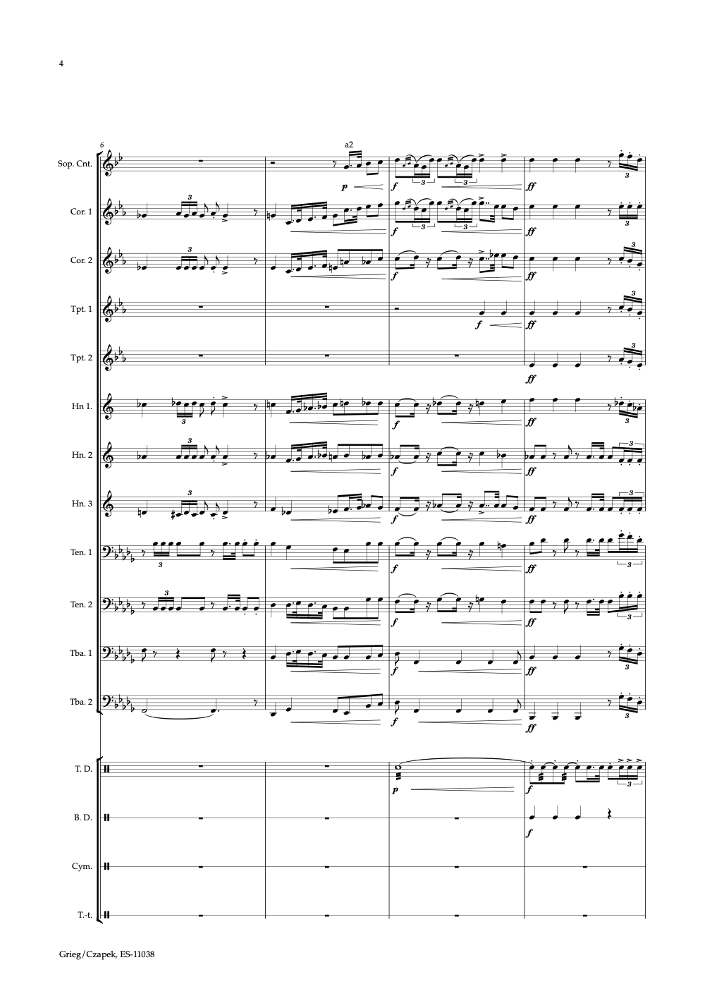 Grieg, Edvard Sørgemarsj, Funeral march Edition Skellton