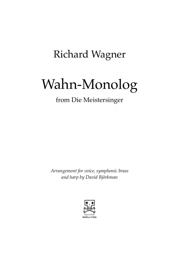 Wagner, Richard: Wahn-Monolog