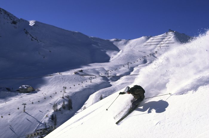 Skier in Canazei Ski Area Henrik Trygg