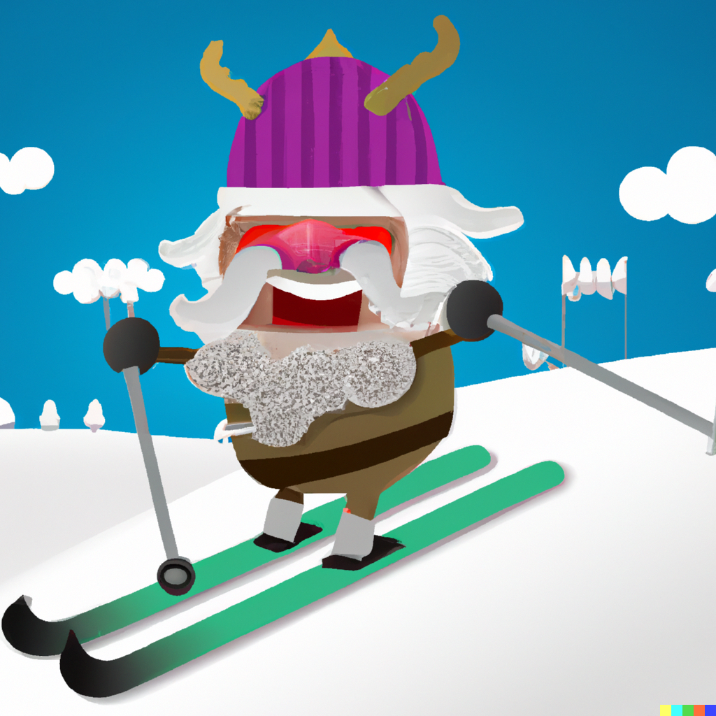 Happy Norwegian Ski Viking