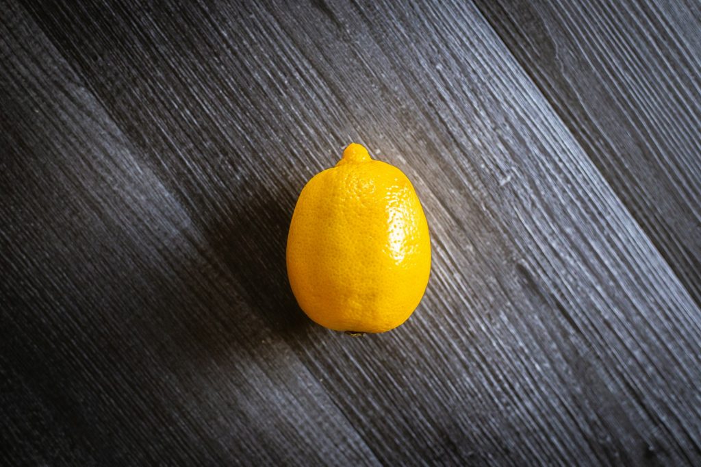 Lemon on table