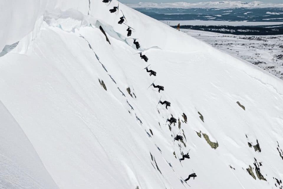 Christopher Henning doing his salto-imortal, manages his ski legacy well