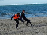 Strandtraining S.K.N.W.K. JO17-1 en JO17-2 van zaterdag 10 februari  2018 (111/163)