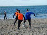 Strandtraining S.K.N.W.K. JO17-1 en JO17-2 van zaterdag 10 februari  2018 (126/163)