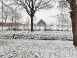 Sneeuwlaag bedekt sportpark 'Het Springer' (1/34)