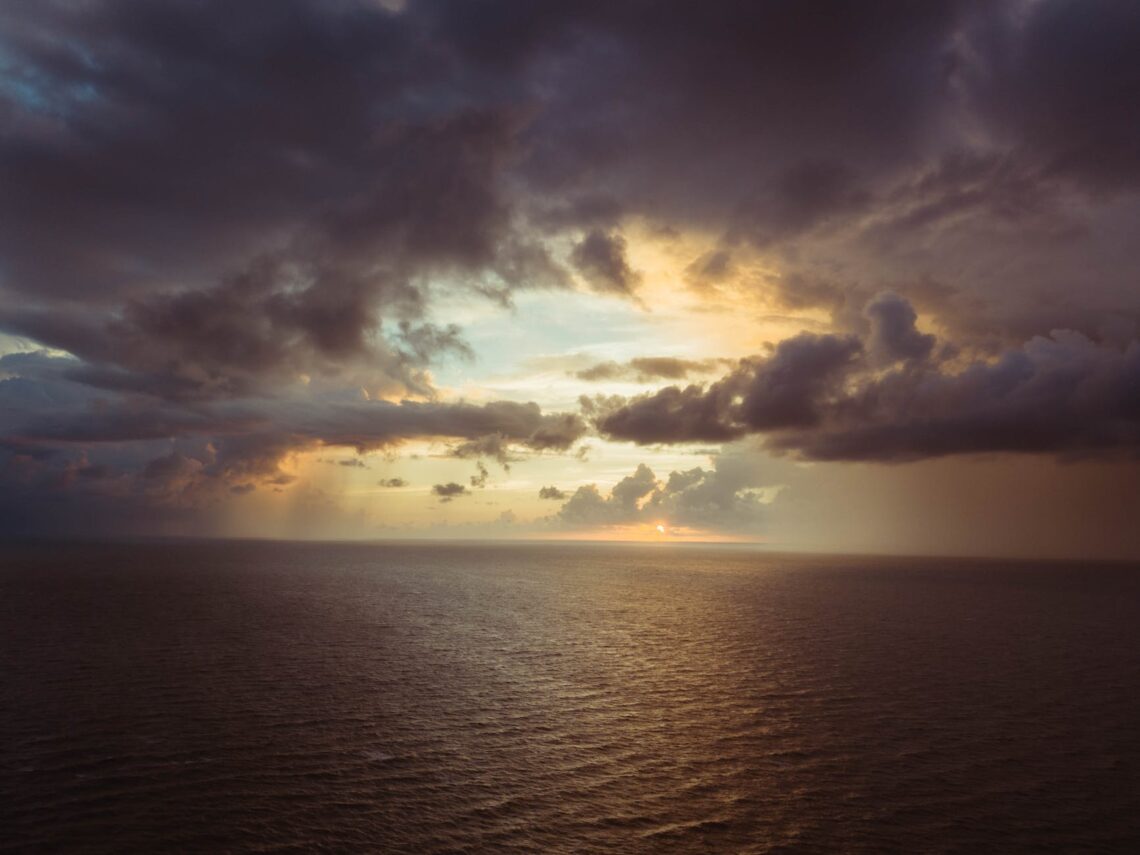 cumulonimbus cloud above sea