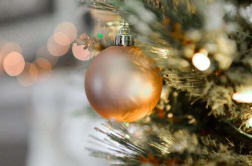 gold christmas ball decor