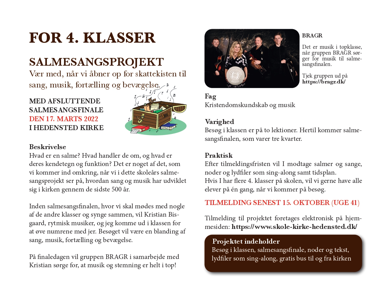 Salmesangsprojekt for 4. klasser | SKOLE-KIRKE-HEDENSTED