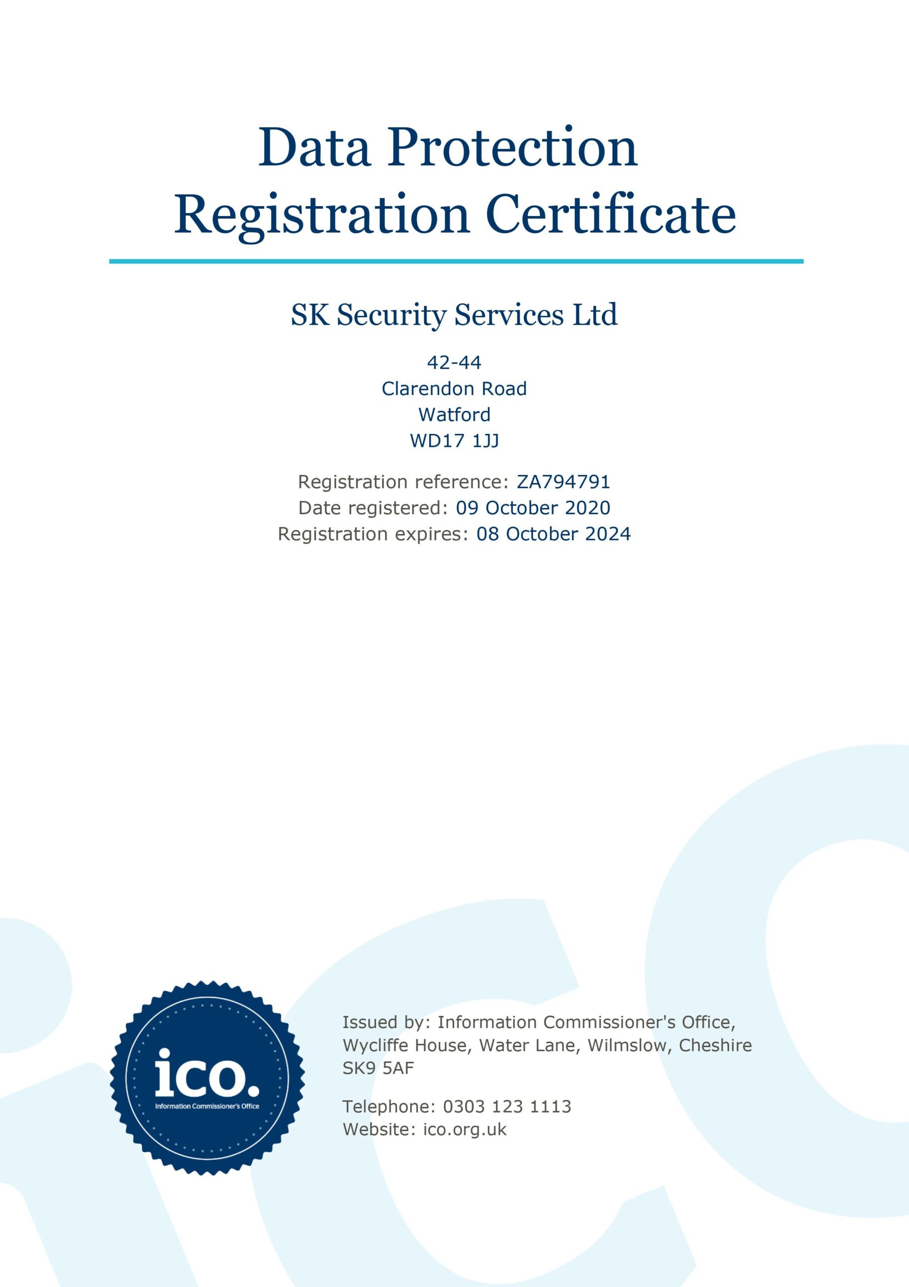 Registration Certificate – ZA794791