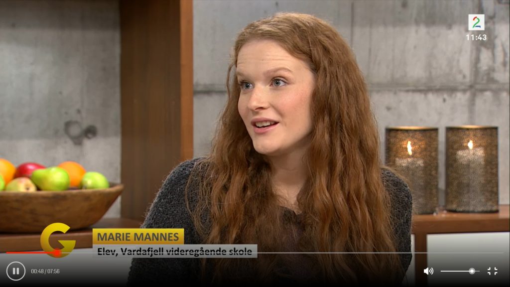 Løpsk tale på TV2 med Marie Mannes