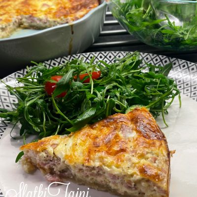 Francuski tart/quiche so šunka i kaškaval