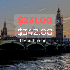 $231.00 1 month course