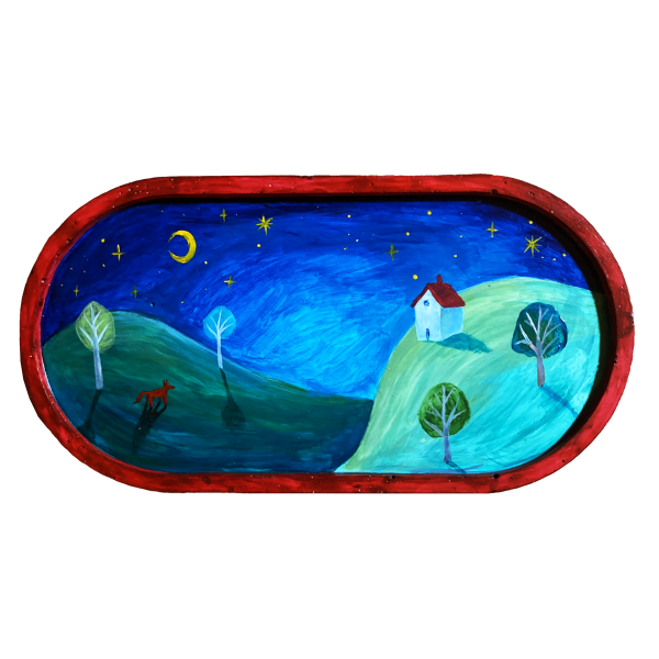 Hand Painted Soap Dish - Nightfall on the Hill