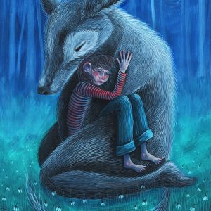 Clara & the Wolf - A4 Print