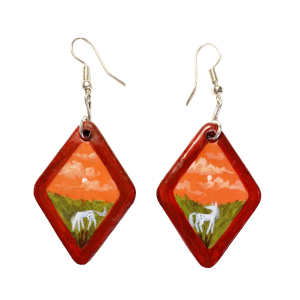 Hand Painted Earrings - Horse on the Plains