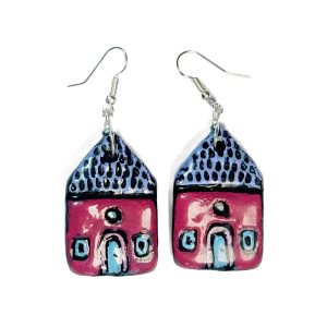 Little Pink House Earrings