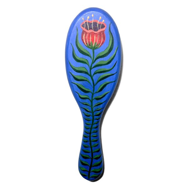 Hand Painted Hairbrush - Tulip (One Off) - Image 2