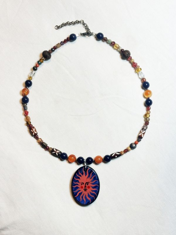 Sun Junk Necklace - Peachy - Image 2