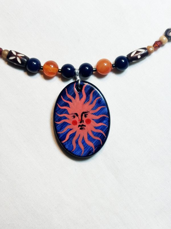 Sun Junk Necklace - Peachy - Image 3