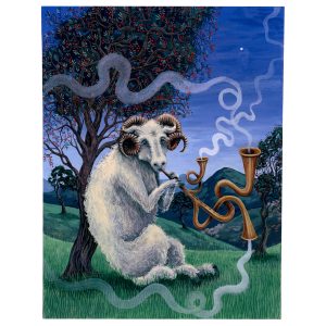 Horned Musician – 8×10″ or 11×14″ Print