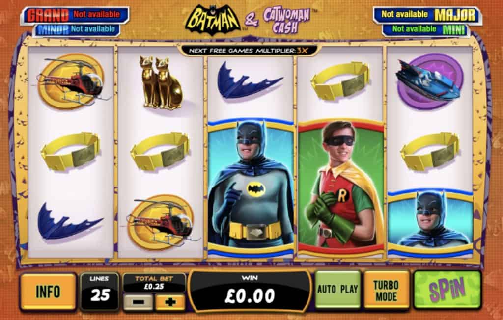 Batman & Catwoman cash slot screenshot