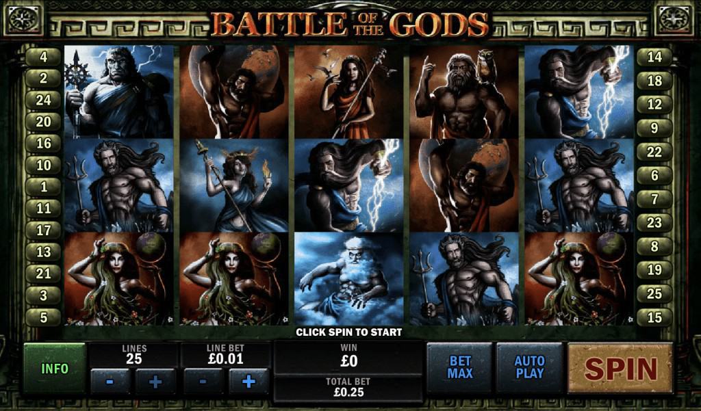 Battle of the Gods Slot Screenshot