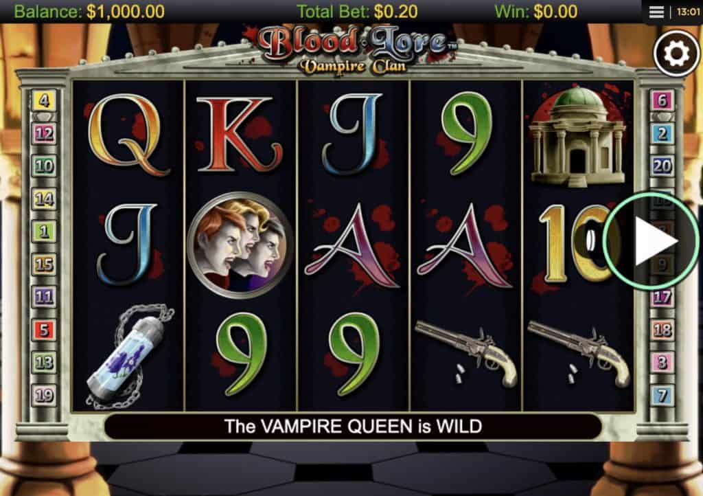 Pamja e ekranit të Lojës Slot Blood Lore Vampire Clan