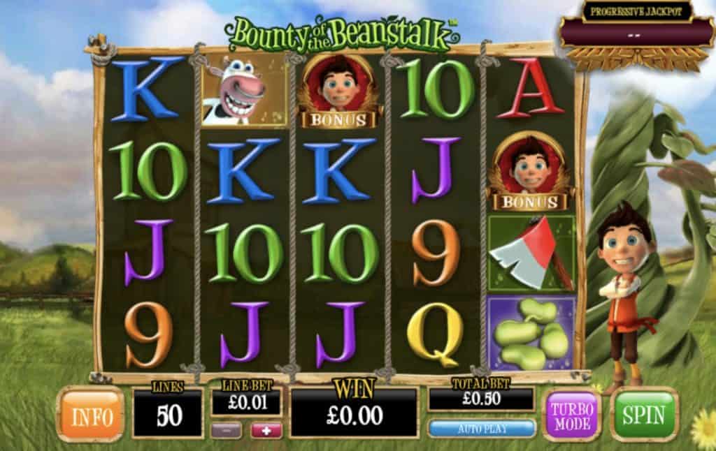 Schermata della slot Bounty of the Beanstalk