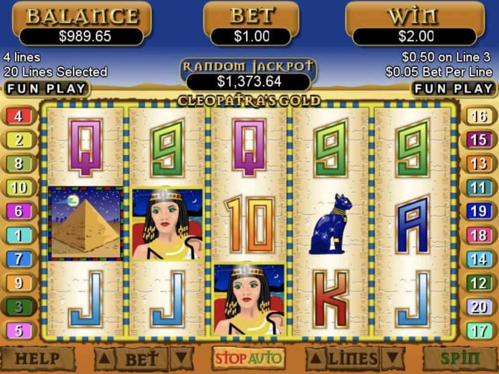 Zrzut ekranu gry Slot Kleopatry