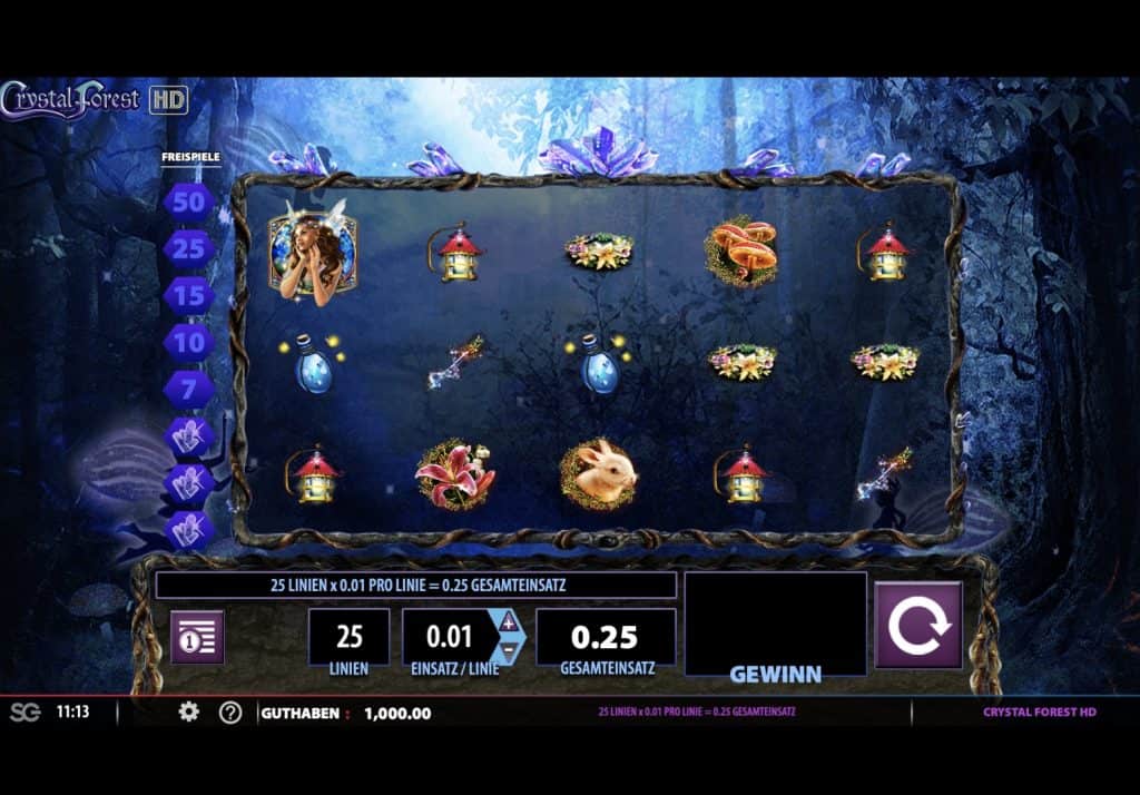Captura de tela do Crystal Forest Slot