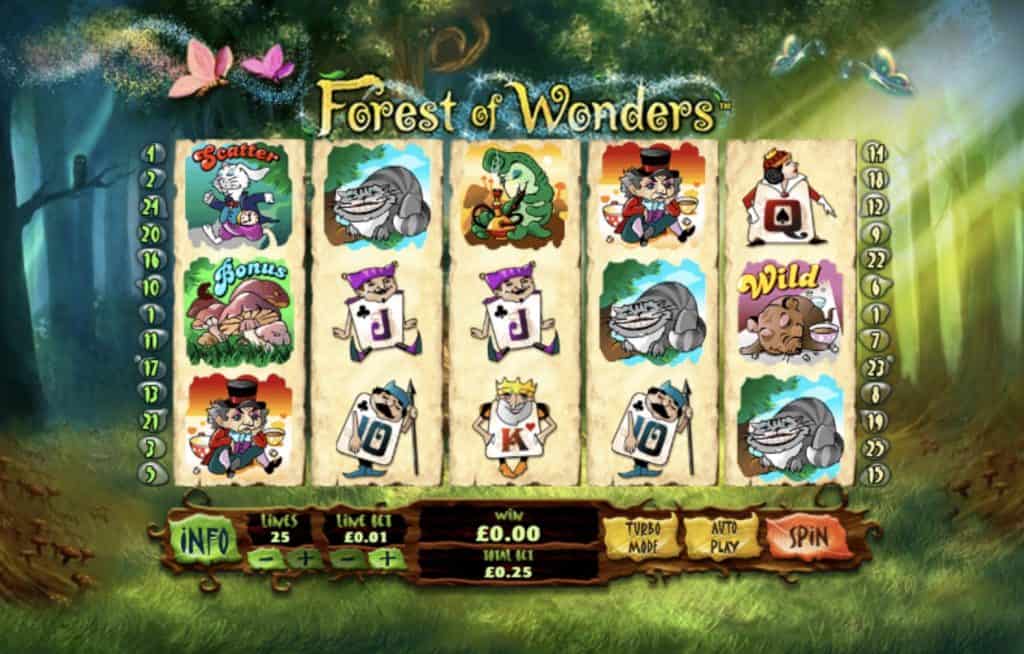 Captura de pantalla de la tragamonedas Forest of Wonders