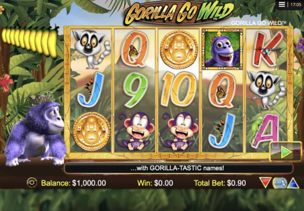 Captura de tela do Gorila Go Wild