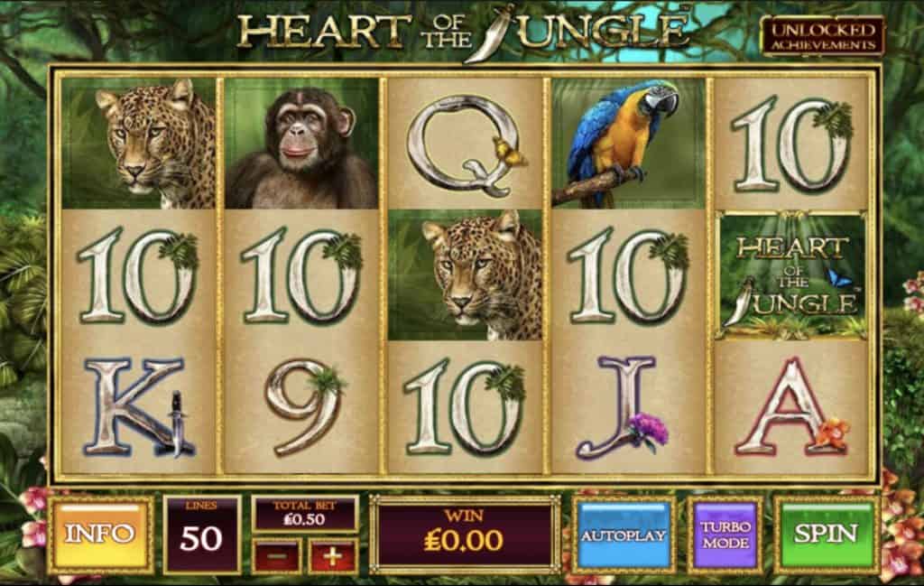 Captura de pantalla de Heart of the Jungle Slot