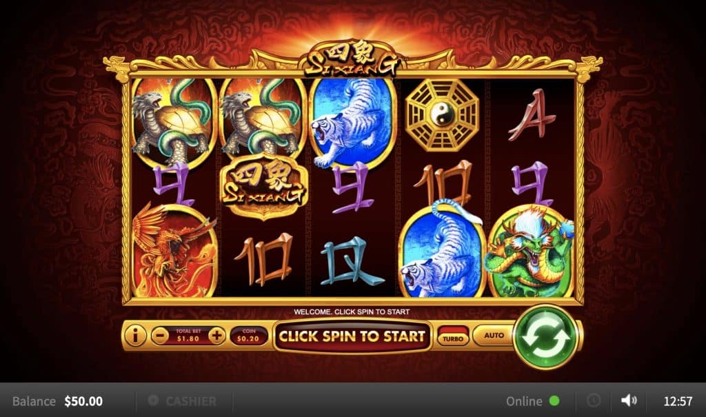 Στιγμιότυπο οθόνης υποδοχής Si Xiang Playtech