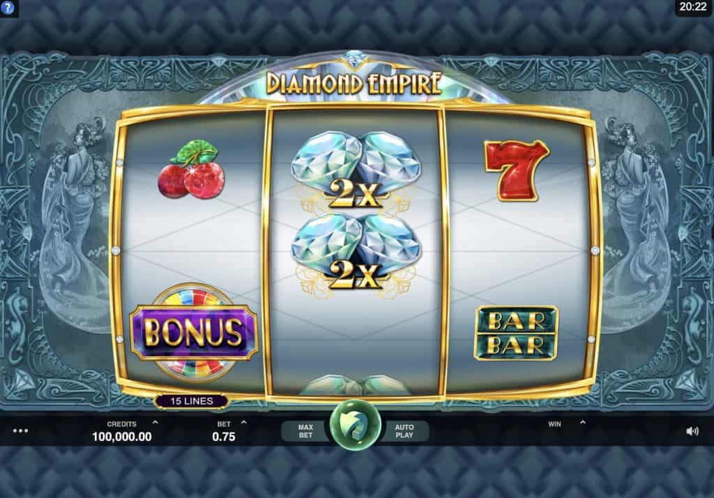 Slika zaslona za Diamond Empire Slot