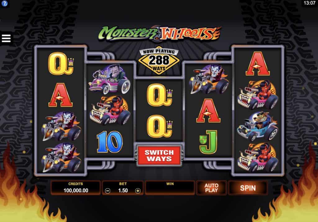 Monster Wheels Slot Captura de pantalla