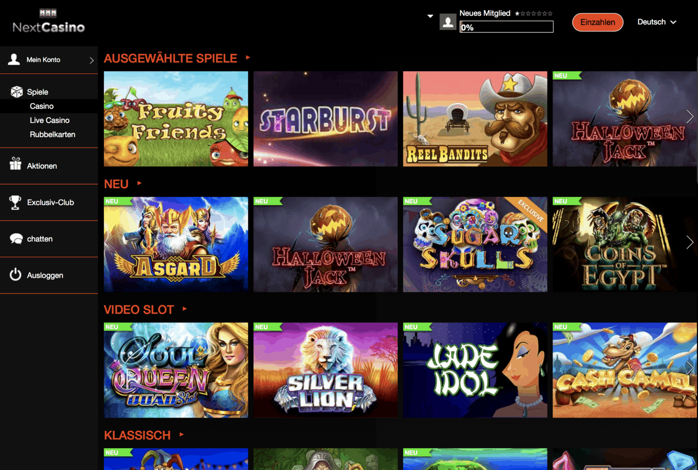 Capture d'écran de Next Casino Game Lobby