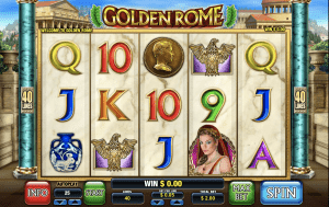 Skjermbilde av spilleautomaten Golden Rome