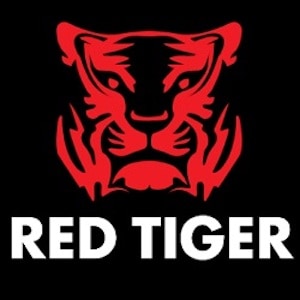 Λογότυπο τυχερού παιχνιδιού κόκκινου τίγρη