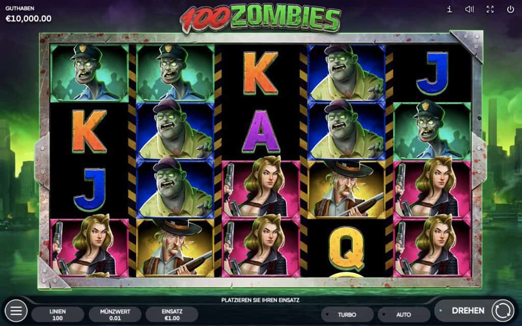 Слика од екранот на слотот 100 Zombies