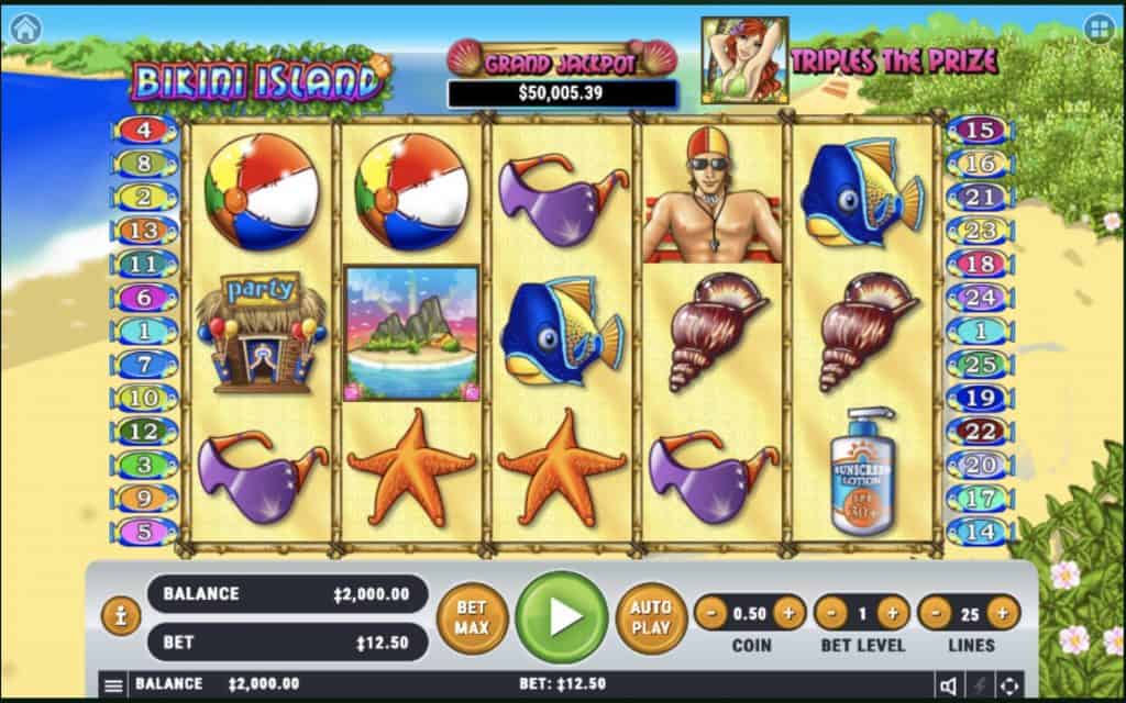 Zrzut ekranu z Bikini Island Slot