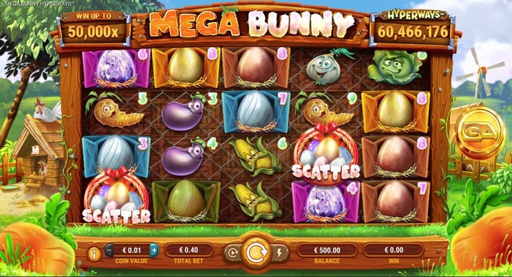 Mega Bunny Hyperways GameArt Slot Screenshot
